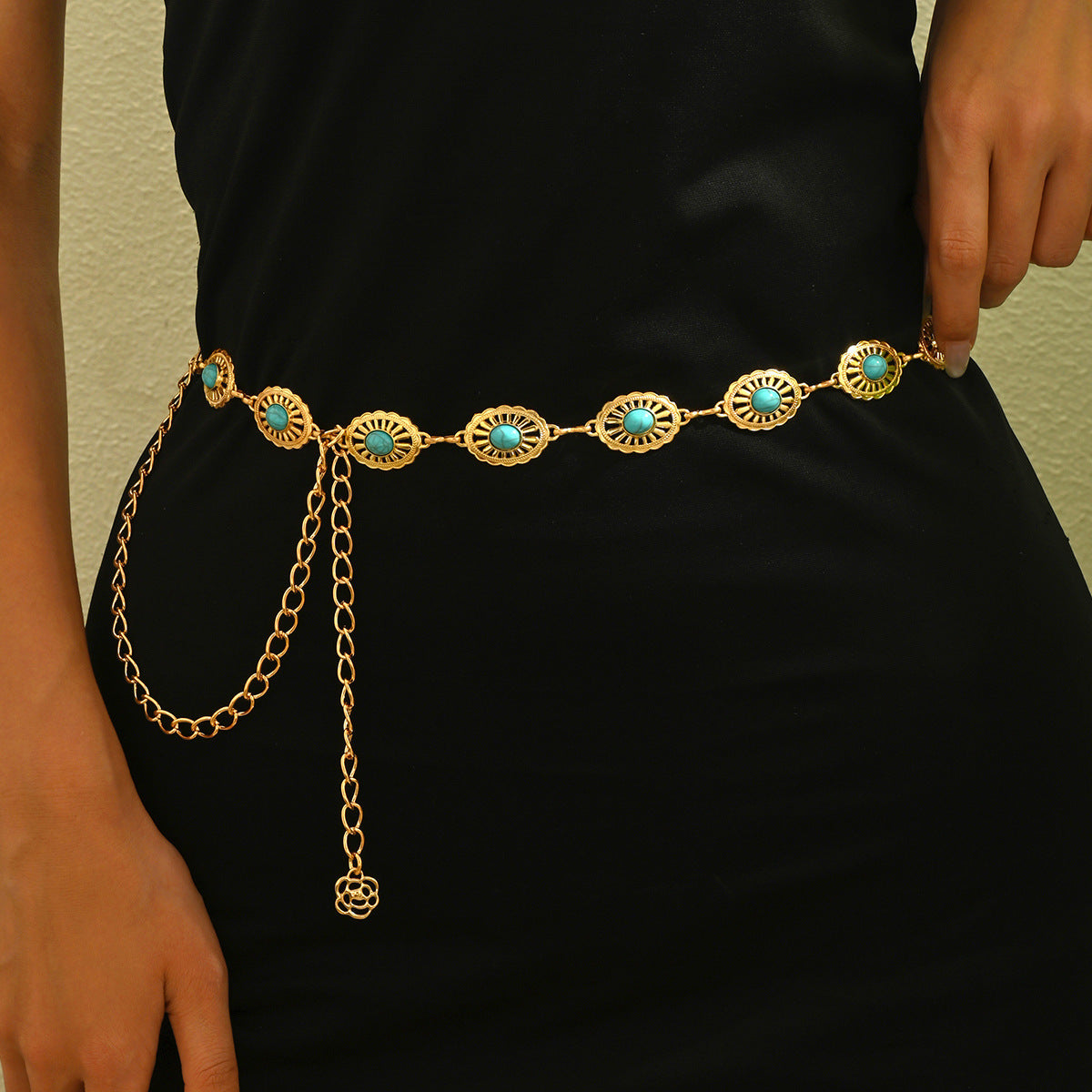 ZOMIRAGE Desert Eye Turquoise Talisman Belt alternate view