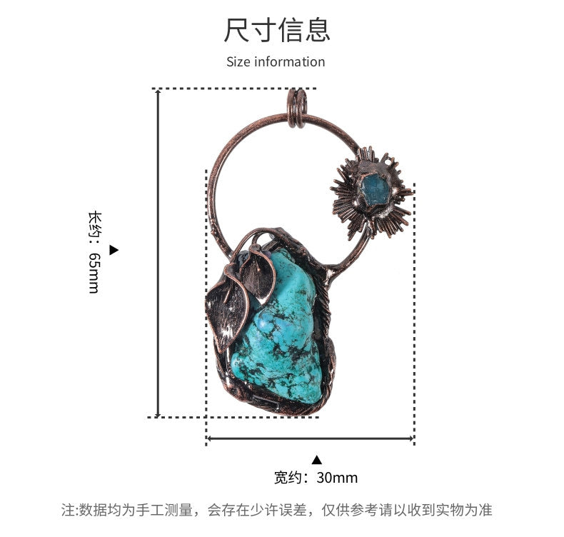 ZOMIRAGE Sky Seed Turquoise Talisman Pendant product image