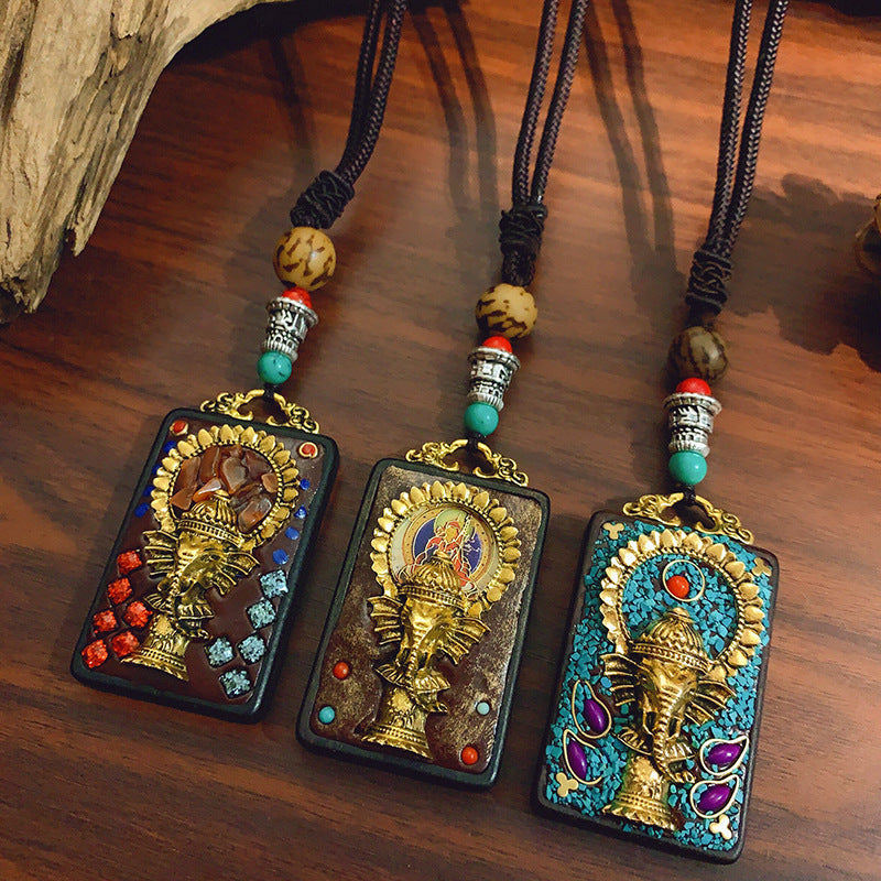 ZoMirage Red Agate Ganesha Talisman Pendant alternate view