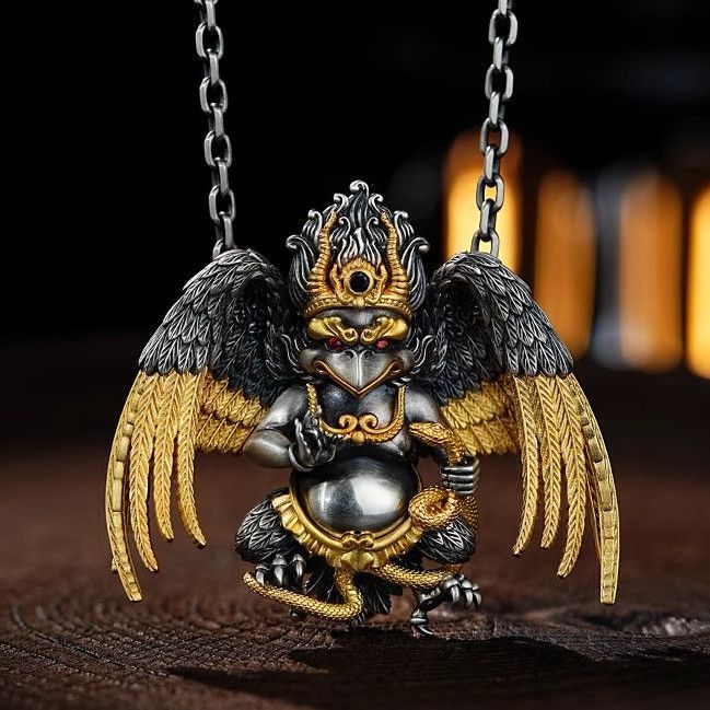 ZoMirage Golden-Winged Garuda Guardian Pendant detail view