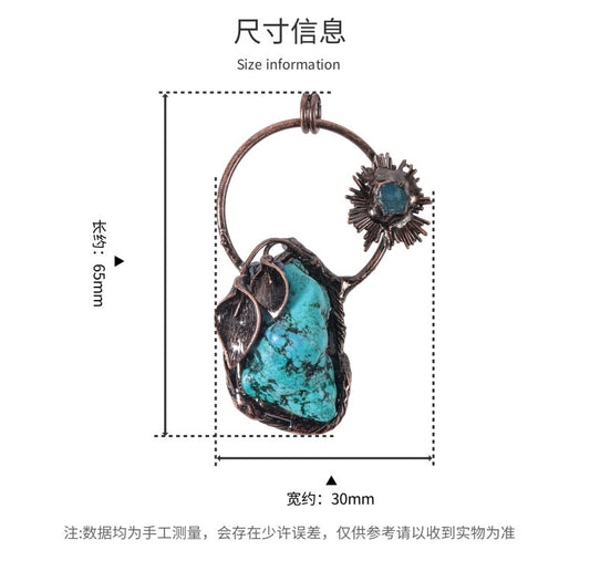 ZOMIRAGE Sky Seed Turquoise Talisman Pendant product image