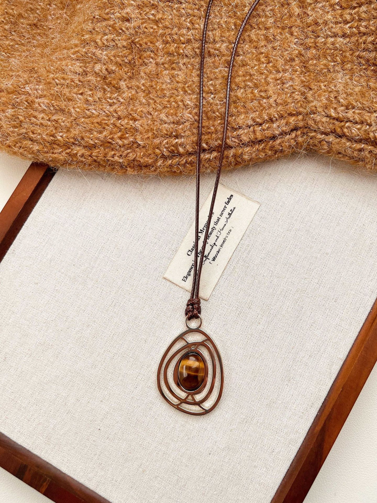 ZOMIRAGE Guardian Eye Tiger’s Eye Talisman Necklace product image