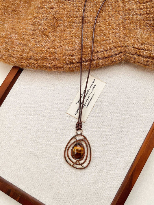 ZOMIRAGE Guardian Eye Tiger’s Eye Talisman Necklace product image