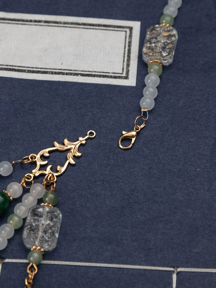 ZOMIRAGE Chinese Heritage Jade Huang Talisman Necklace alternate view