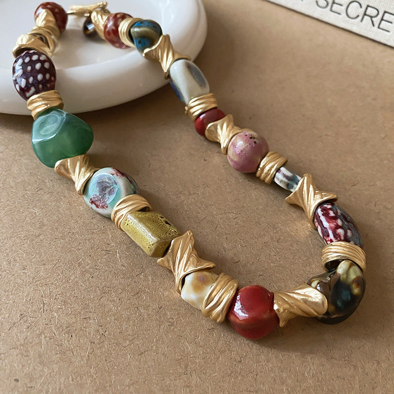 ZoMirage Ancient Energy Bead Necklace detail view
