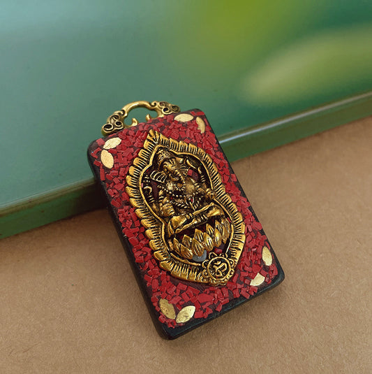 ZoMirage Red Agate Ganesha Talisman Pendant product image
