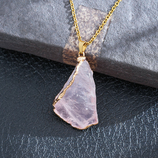 ZOMIRAGE Veiled Heart Rose Quartz Talisman Pendant product image